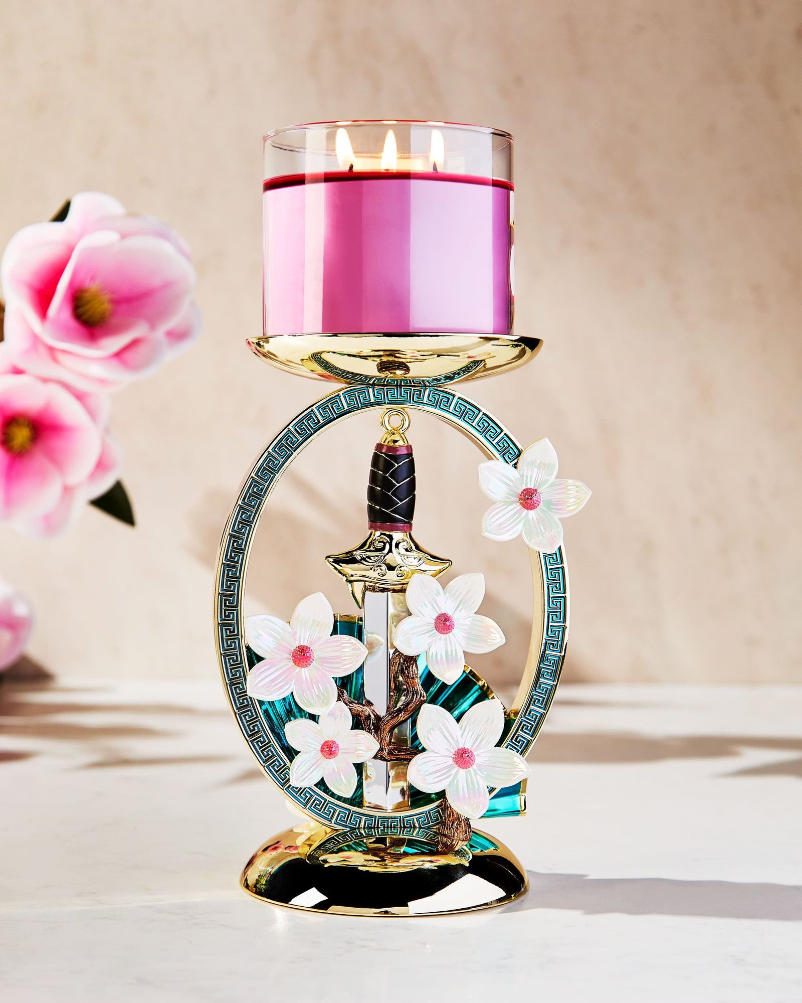 Mulan Pedestal 3-Wick Candle Holder - Image 2