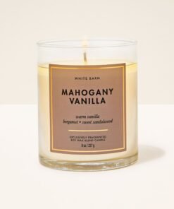 Mahogany Vanilla Single Wick Candle