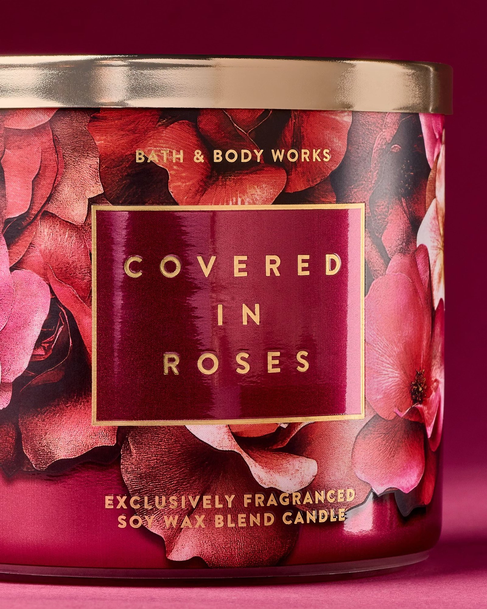 Covered In Roses 3-Wick Candle - Image 2