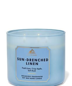 Alternative view of Sun-Drenched Linen 3-Wick Candle