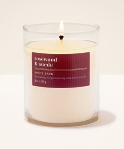 Rosewood & Suede Single Wick Candle