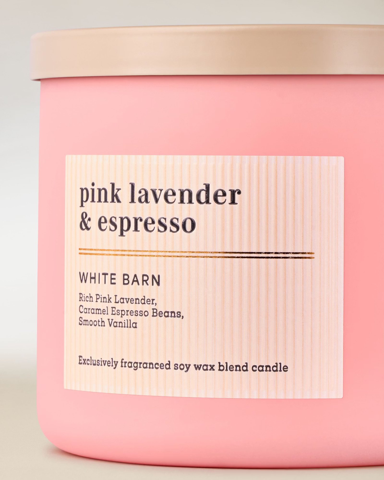 Pink Lavender & Espresso 3-Wick Candle - Image 4